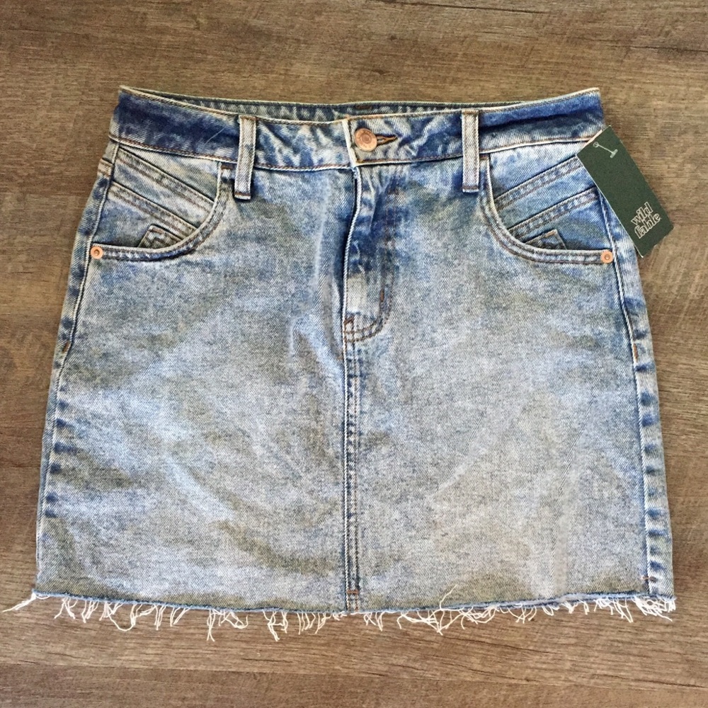 Light Washed Jean Skirt